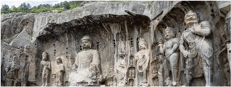 Ancient Sculpture built into mountain