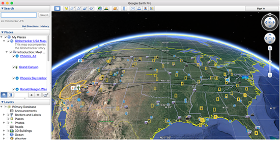 topography google earth pro